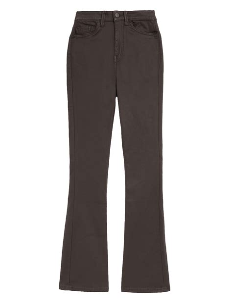 Buy Coated High Waisted Slim Flare Jeans at Marks & Spencer