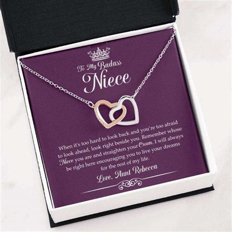 Niece Necklace, Personalized Necklace My Badass Niece “ Niece Gift From ...