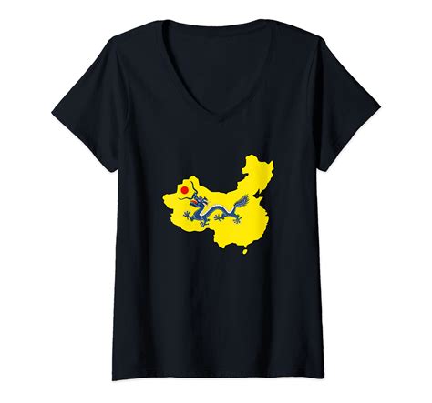Womens Chinese Dragon Chasing The Sun Qing Dynasty Flag China ...