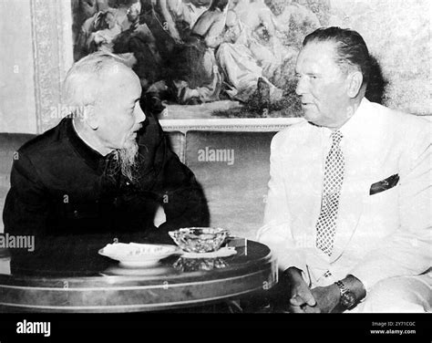 Soon after his arrival in Yugoslavia on a short visit , President of North Vietnam , Ho Chi Min ...