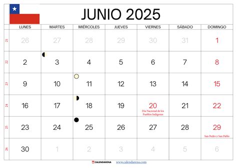 Calendario Junio 2025 Chile Con Feriados