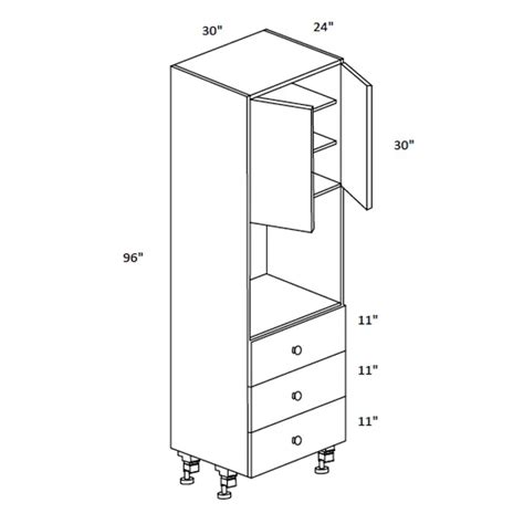 BIM objects - Free download! Oven 84 96in High Single Oven Opening ...
