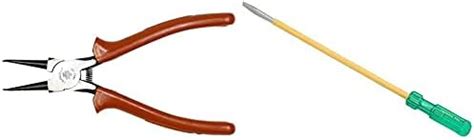 Taparia 1441-7 Internal Straight Nose Circlip Plier+Taparia 903 I Steel ...