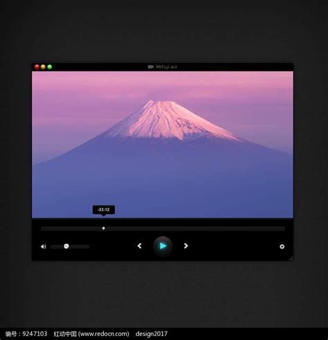 视频播放器UI界面模板PSD素材免费下载_红动中国