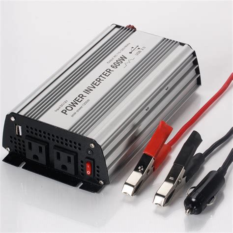 600W Power Inverter DC 12V，Output 110V-120V AC Car Inverter with USB ...
