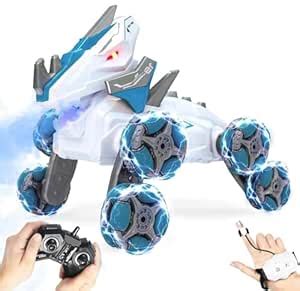 Daji Remote Control Car for Kids, Dinosaur RC Stunt Car with LED Light ...