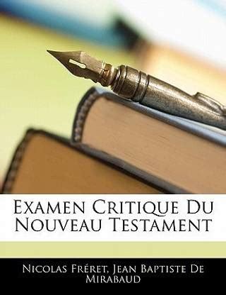 Examen Critique Du Nouveau Testament: Buy Examen Critique Du Nouveau ...