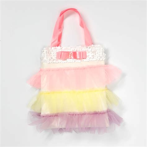 Multicolour Scuba Bag with Net Frill & Sequence – Pinkcow Designs ...