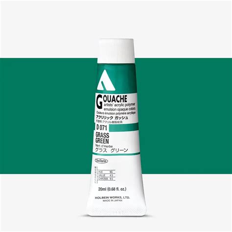 Holbein Acrylic Gouache Grass Green 20ml | Artzo India