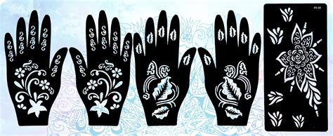 Ivana's Set of 20 Pcs Combo Pack, Reusable Mehandi Design Sticker ...