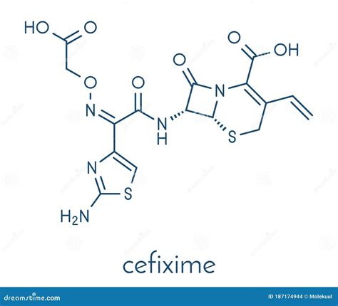 Cefixime Antibiotic Drug Molecule Cephalosporin, Third Generation ...