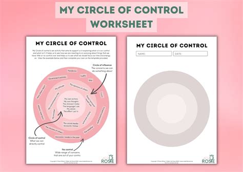 My Circle of Control Worksheet for Teens. Mental Health Printable, Therapy Tools, Psychology ...
