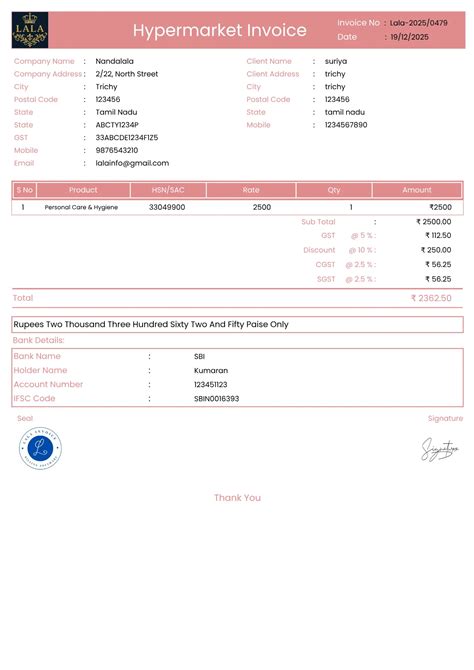 InvoiceFree — Hypermarket Invoice Generator,Creator,Maker