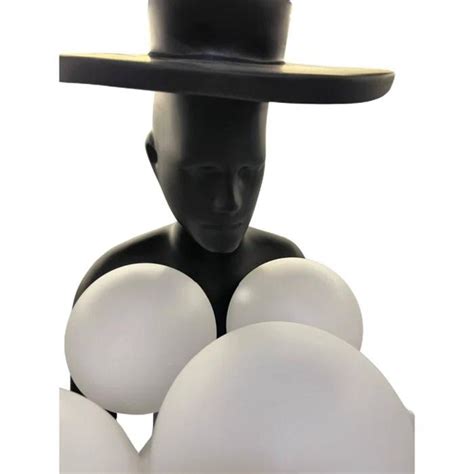 Black Human Sculpture Orbs Floor Lamp | Elegant Interior