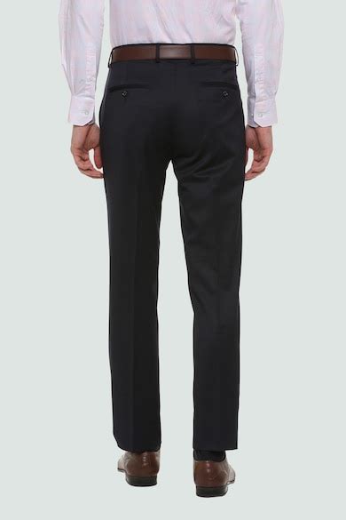 Buy Men Black Regular Fit Solid Flat Front Formal Trousers Online ...