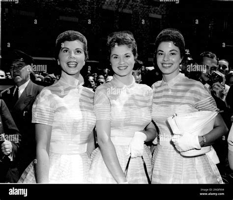 The McGuire Sisters, from left, Christine, Phyllis and Dorothy, are ...