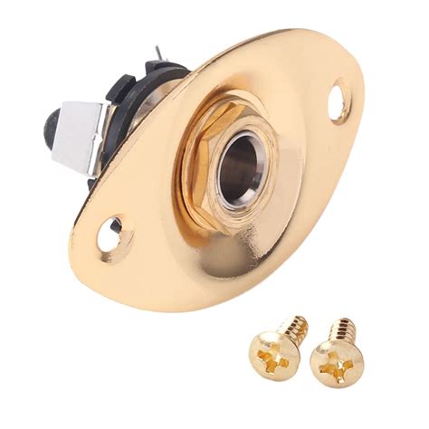 Rare Replacement Golden Oval Shape 1/4" Jack Socket Plug for Electric ...