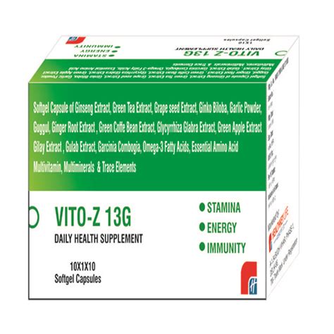 Product Name: Vito Z 13 G, Compositions of Vito Z 13 G are Multivitamin ...