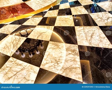Elegant Marble Checkered Floor Design in a Modern Building during ...