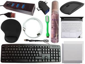 ANJO Keyboard-Wireless Mouse-Wrist Support Pad-2.0 Hub-Cleaner-OTG 2in1 ...