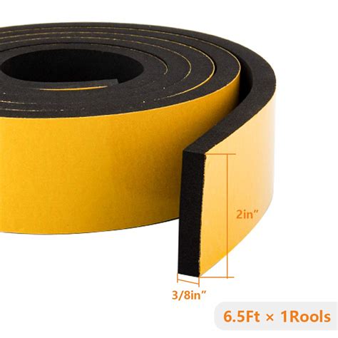 Snapklik.com : Neoprene Foam Weather Stripping, 2 Inch Wide X 3/8 Inch ...