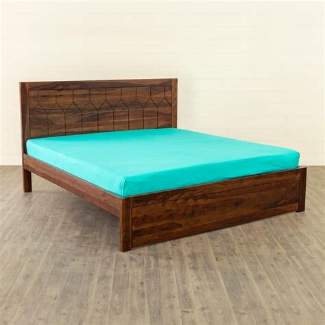 Buy Veda Sheesham Wood King Bed - Brown from Home Centre at just INR ...