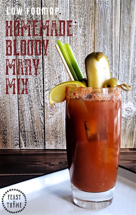 Homemade Spicy Bloody Mary Mix (Low FODMAP) | Feast In Thyme