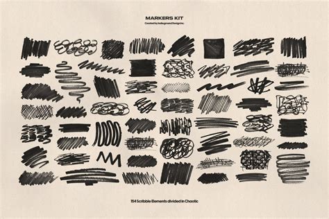 Markers Kit | Photoshop Brushes & 850+ PNG Scribbles | Indieground