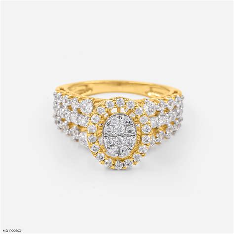 Clustered Elegance Diamond Rings 14K Yellow Gold – Maiora Diamonds