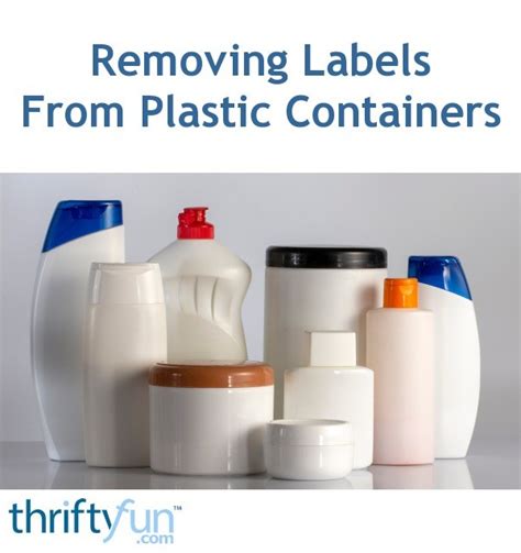 Image result for How to Get Labels Off Plastic Containers