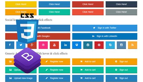 Image result for Social Media Buttons HTML