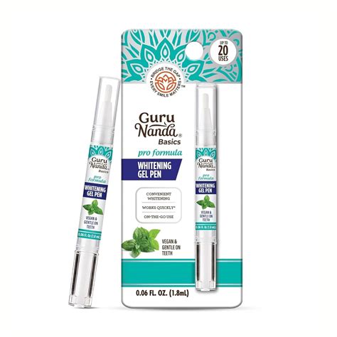 Amazon.com: GuruNanda Teeth Whitening Pen,(0.06 fl oz)-20 Uses, Vegan & Gentle on Teeth Pro ...