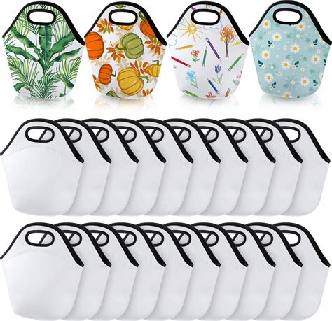 Amazon.com: Paterr 24 Pieces Sublimation Blanks Neoprene Lunch Bag ...