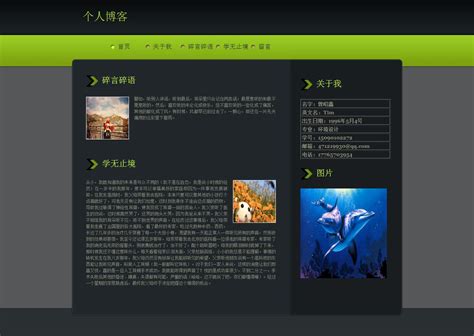 【个人网页】个人网页五页HTML+CSS 编号：001 - 多多鱼网页成品源码-学生网页作业,成品网页作业,网页设计,学生网页模板,网页下载 ...