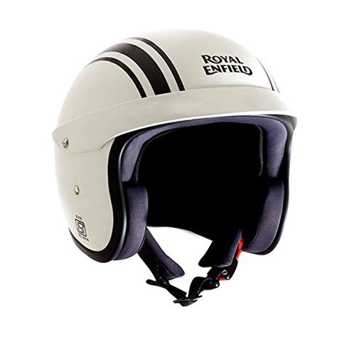 Royal Enfield Open Face Helmet With Peak Gloss White, Size: M( 57-58cm ...