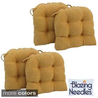 Buy Blazing Needles U-Shape 16 in MICRO SUEDE Dining Chair Cushions ...