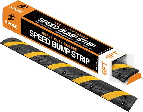 Buy Speed Bump Strip - 6 Ft Rubber Speed Humps with Modular ...