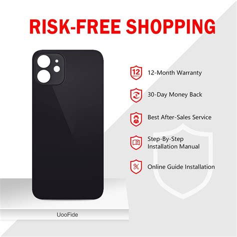 Buy UooFide Back Glass Cover Replacement Compatible with iPhone 12 6.1 ...