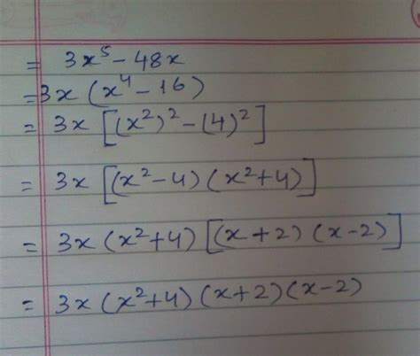 factorisation ...3x^5-48x - Brainly.in