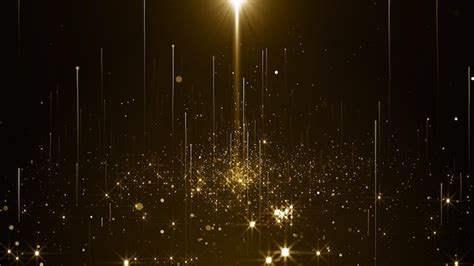 Particles gold light dust background | Premium Photo