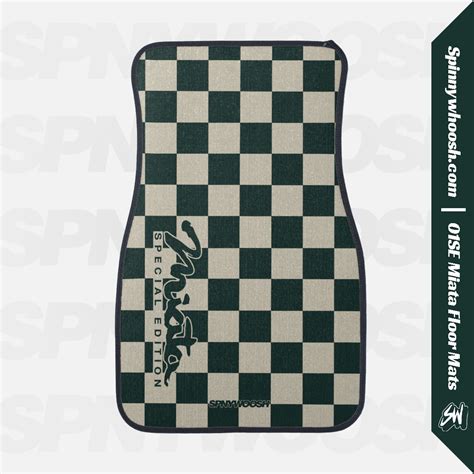 Car Floor Mat - 01 SE Miata Checkered - Mazda Universal Floor Mats ...
