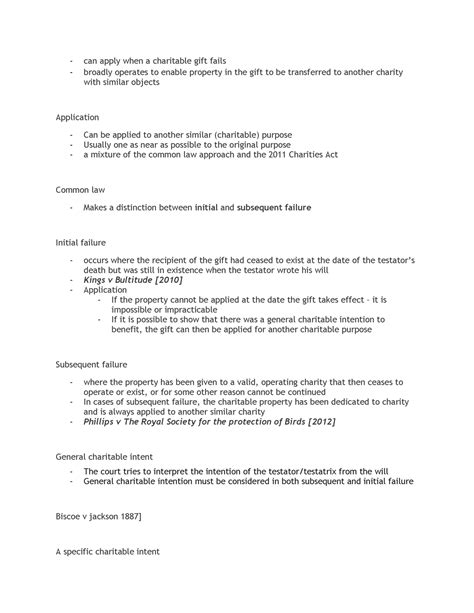 Cy-pres doctrine - Robert Hush - can apply when a charitable gift fails ...