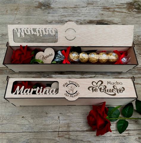 Rose Box in Spanish - 6 Laser Cut Designs - Svg - Pdf - Ai - Valentine ...