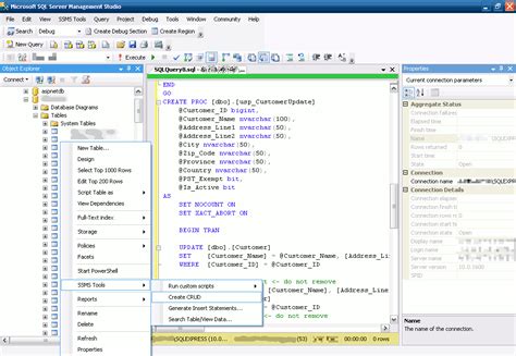 Quickly generate CRUD (Create, read, update, delete) stored procedures ...