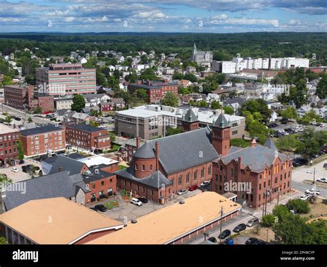 Saint Patricks Roman Catholic Church aerial view at 29 Spring Street in ...