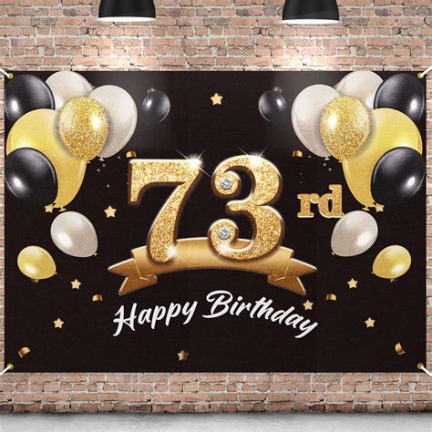 Buy PAKBOOM Happy 73rd Birthday Banner Backdrop - 73 Birthday Party ...