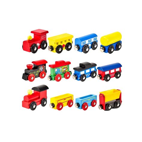Buy MyLittleTales Wooden Magnet Train Set – 4-Piece Educational Skill ...