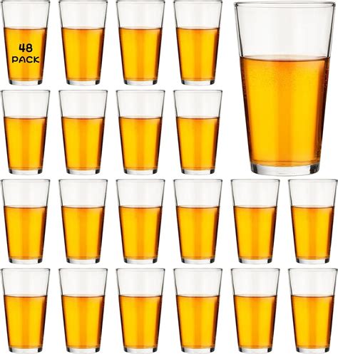 Amazon.com | Maxcheck 48 Pcs Bulk Pint Beer Glasses 16 oz Drinking ...