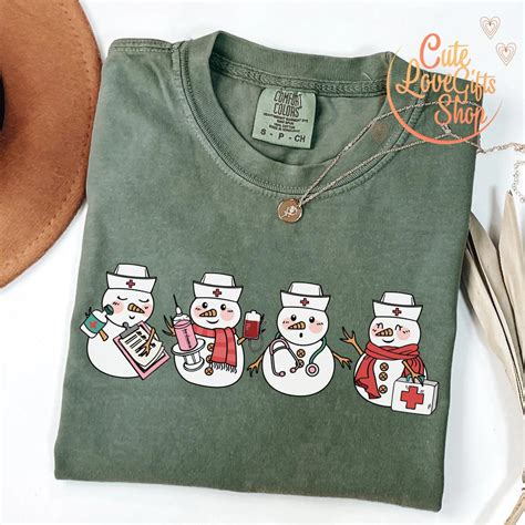 Christmas Nurse Snowman Shirt, Christmas Nurse Sweatshirt, Medical ...