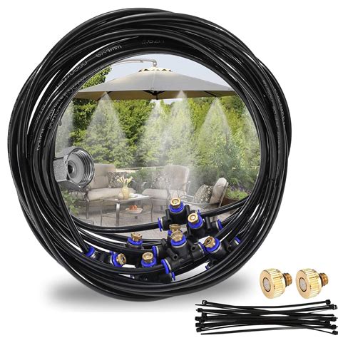 CozyCabin Outdoor Misting Cooling System - 26.2ft (8m) Misting Line ...